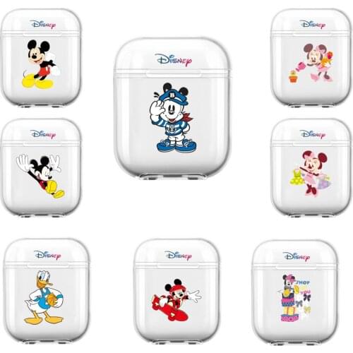Cartoon Transparent Case for Wireless Bluetooth Apple Airpds1 2 2021 Mickey Minnie Mouse Duck