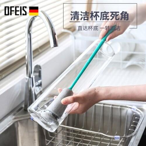 OFEIS Cup Brush Long Handle Cleaning Cup Brush Kitchen Clean Brush No Dead Corner Bottle Brush Replaces Home Cup Brush