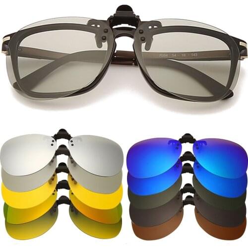 Polarized Sunglasses Men Clip On Sunglasses Eyewear Accessories Photochromic Driving Goggles Women Cat Eye Glasses UV