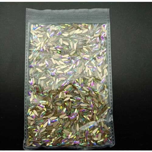 Wholesale 1440pcs/Pack 121 Styles Hot Sale Crystals AB Nails Rhinestones Flat Bottom Glass Rhinestones For Nail Art Decorations