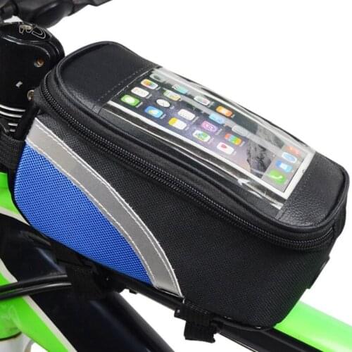 PU Material Waterproof Bicycle Bag Bike Frame Front Top Tube Bag Touch Screen for Moilbe Phone MTB Moutain Road Bike Bag