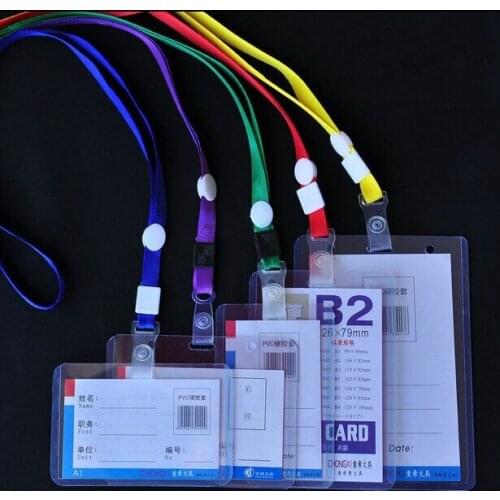 Exhibition Certificate card employee identity card badge lanyard work permit plastic badge set office suppy ID Holders/card