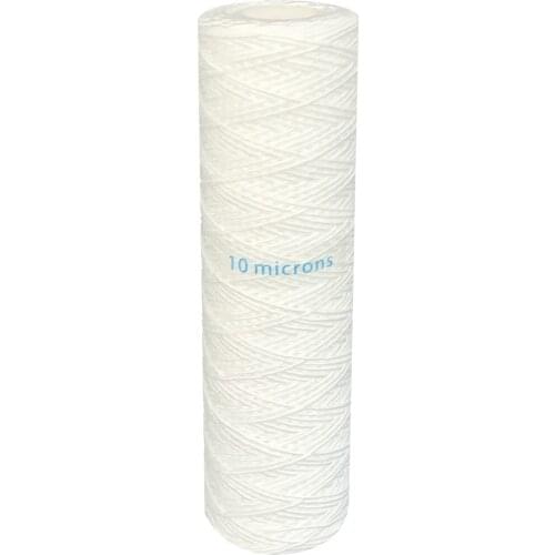 10 Microns String-Wound Polypropylene Filter Cartridge 10" x 2.5" for city and well water