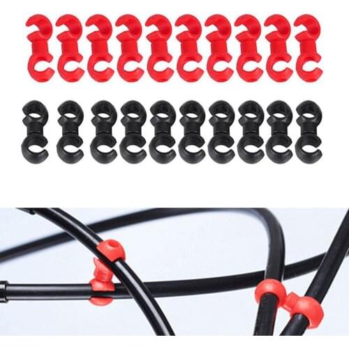 10pcs Bicycle MTB Brake Cable S Style Clips Buckle Hose Guide Bike Cross Line Clip Derailleur Shift Cable Buckle