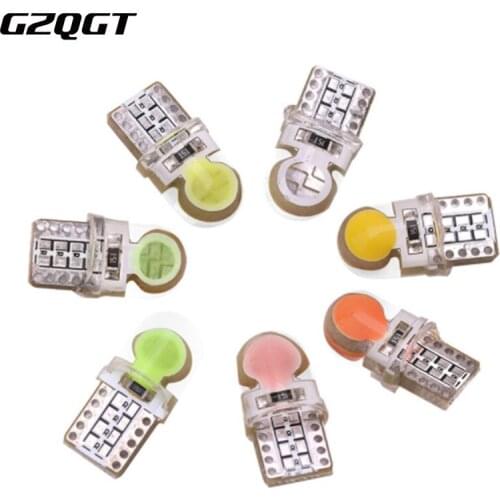 100X LED W5W T10 194 168 W5W COB 8SMD Led Parking Bulb Auto Wedge Clearance Lamp CANBUS Silica Bright White License Light Bulbs