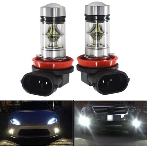 2Pcs H8 H11 Led Fog Lights Bulb 2323 SMD 1200LM 6000K White Car Driving Running Lamp Auto Leds Light 12V 24V Fog Light Bulbs