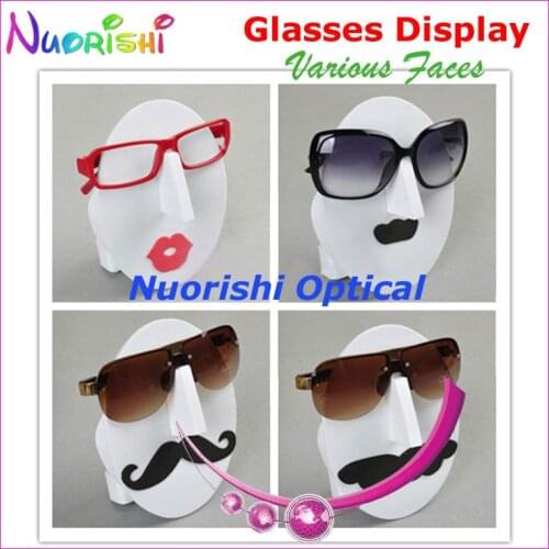 2pcs Various Faces Models 32 Personality Facebook Eyeglass Sunglass Glasses Props Shelf Display Stands Holder CK520 Free Shippin
