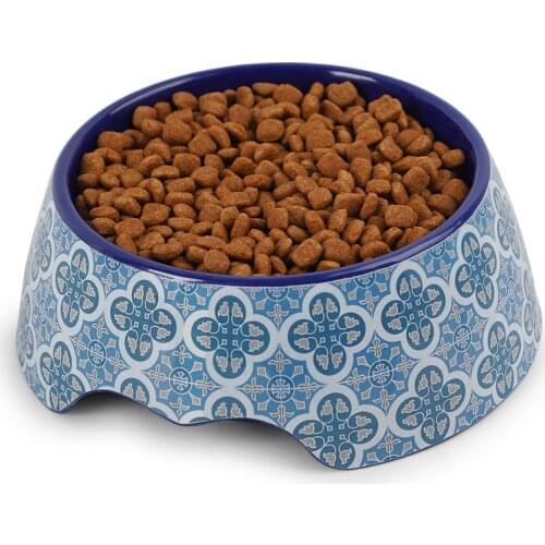 Pets Accessories for Dogs Cat Feeder Bowls Blue White Pattern Dog Drinker Feeders Drinking Bowl Plates Containers for Food Young