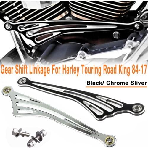 CNC Black Gear Shift Lever Wing Shift Linkage for Harley Road King 1984-2017 Motorcycle Shift Linkage