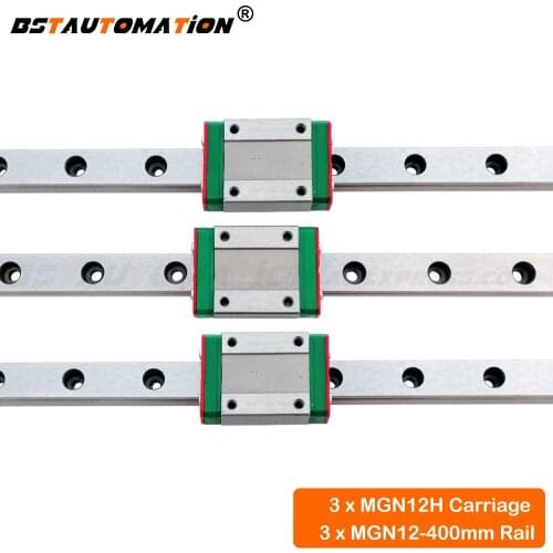 CNC linear guide MGN12 400mm miniature linear rail MGN12H Linear carriage bearing for 3d printer