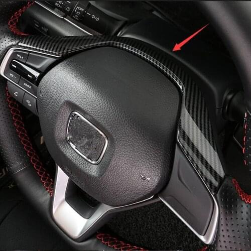 YAQUICKA Car Interior Steering Wheel Up Decoration Strip Cover Trim Styling For Honda Accord 10th 2018 Accessories ABS