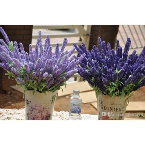 European high-end simulation simulation flower bouquet 12 lavender dried flowers artificial flowers artificial plants