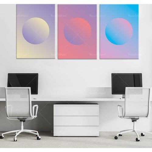 Canvas hot-selling gradient art print, yellow to purple, pink to purple, pink to blue, gradient poster, minimalist home wall dec