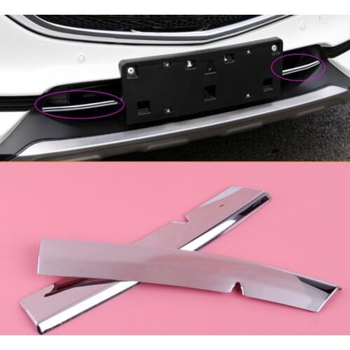 DWCX Car Interior Stainless Steel Chrome Plated Grill Strips Fit for Mazda CX5 2017 2018 Bumper Air-inlet Grille Trims Accessory