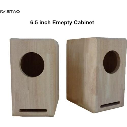 IWISTAO HIFI 6.5 Inch Full Range Speaker Empty Cabinet 13.5L 1 Pair Finished Wood Labyrinth Structure Blank for Tube Amp