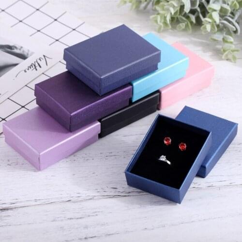 Ring Earrings Necklace Jewelry set Boxes Paper Gift Packaging with Sponge wholesale Protection Packaging Display Christmas Box