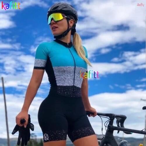 Kafitt Summer Shorts Womens Cycling Jumpsuit Bike Accessories Clothing Female Overalls Short Sleeve Brief Sets In Promotion Kit