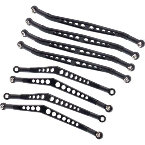 Metal Upper Lower Suspension Linkage Set Front Tie Rod for Axial Wraith RR10 90020 90018 90031 RC Car Accessories