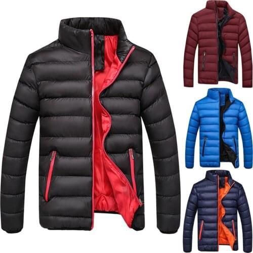 Mens winter jacket Men Winter Warm Slim Fit Thick Bubble Coat Casual Jacket Outerwear hommes veste Down jackets for men