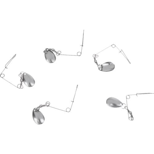 5 Pieces Spinner Smooth Spoons Rigs Spinner Spinnerbait Fishing Lures