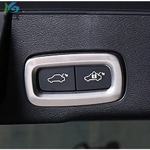 For VOLVO XC60 2018/ XC90 2015-2017 2018 ABS Matte Interior Rear Gate Switch Button Cover Trim 1pcs Car Styling Accessories