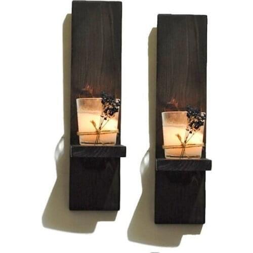 Rustic Wall candle Holder candle and candlestick свеча и подсвечник vela y candelero