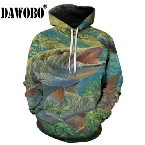 2020 New arrival 3D digital print Fishing Autumn Winter Outdoor sports Men/Women Fishing clothing plus size 6XL - S
