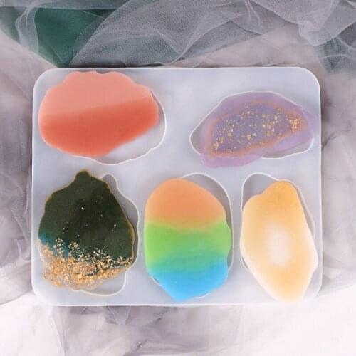 New Design Crystal Epoxy Resin Mold Coaster Casting Silicone Mold DIY Crafts Jewelry Making Tool Crystal Epoxy Coaster Mould