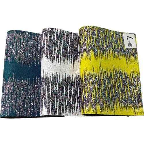 Special Design Printing Chunky Glitter Faux Leather Sheet Fabric Twill Backing for Making Shoes/Bag/Wallpaper/DIY Accessories