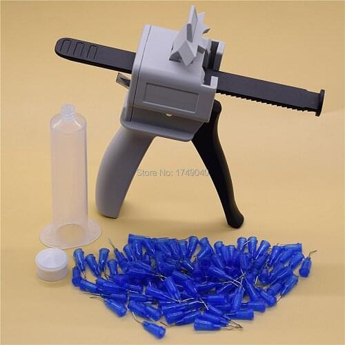 22G Bent Tapered Dispensing Needle Tips with UV Glues Adhesive Caulking Gun 30ml Glue Gun 30cc Glue Dispenser Syringe Barrel Set