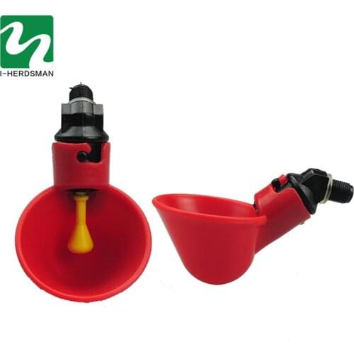 40Pcs Poultry Chicken Drinker Cups Bird Water Bowl Drinking Dispenser Cups Bowls Water Drinker Tool for Bird Quai