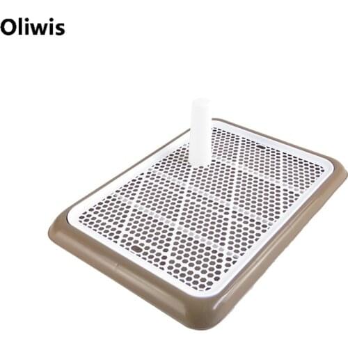 Portable Pet Toliet Training Plastic with Pillar Toilet Mat Training Potty Dog Pad Tray Toilet Training Urinary Trainer Pee Pad