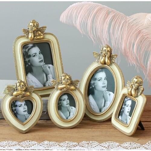 Photo Frame European Creative Decorative Ornaments Picture Frame Living Room Bedroom Desktop Wall Decor Resin Photo Frame Crafts