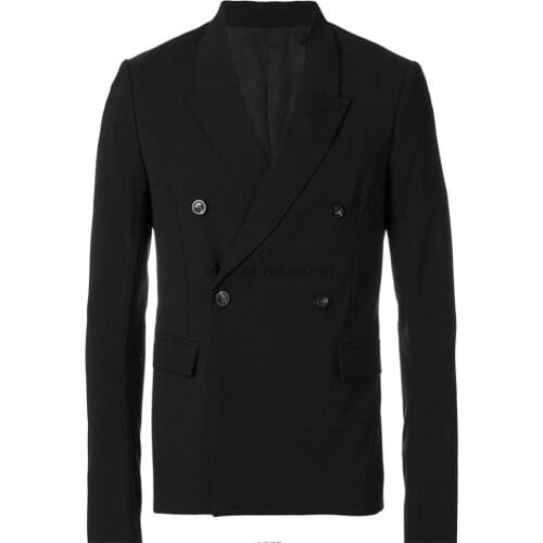 S-6XL Hot 2020 Spring Mens New Fashion Personalized Large size customizatio Double-breasted slim short suit jacket