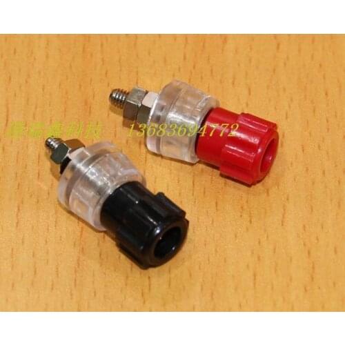 [SA]Transparent red and black holes M10 terminal terminals 910 domestic iron connector--50pcs/lot