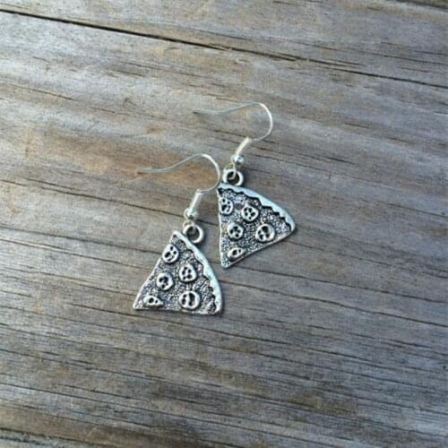 Pizza Earrings, Charm Earrings, Pepperoni Earrings, Gifts for her