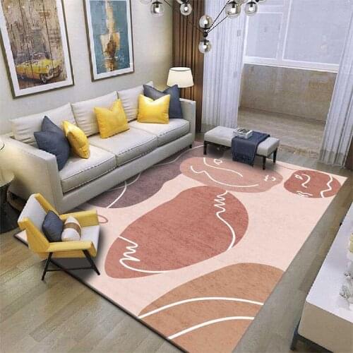 Nordic 3D Carpet abstract printed Living Room kids room Non-slip play area Rugs Bedroom beside Sofa Washable door mat decoration