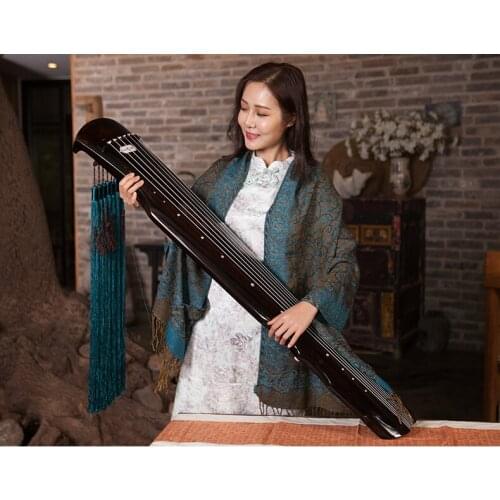 Dark brown guqin fu xi Type Lyre Chinese 7 Strings Ancient Zither Chinese Musical Instruments zither dried solid AAA fir Guqin