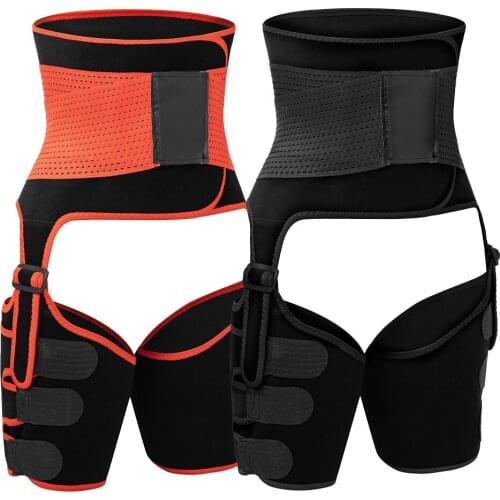 Waist and Thigh Trimmer Shaper Neoprene Waist and Thigh Trainer Corset Sweat Body Shapewear Women Fitness Belt Leg Thigh Trimmer