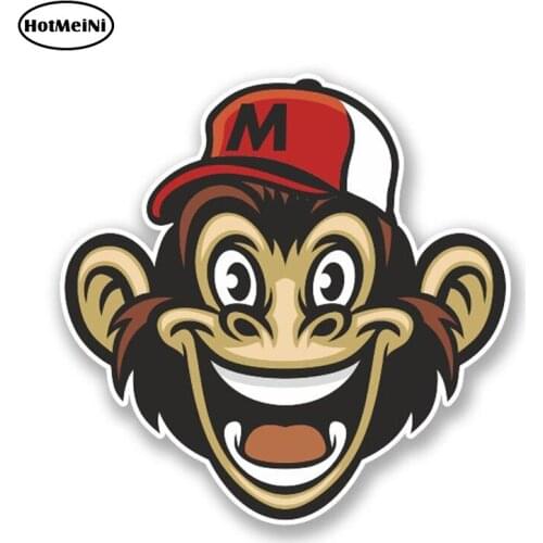HotMeiNi 13cm x 11cm Cartoon Car Sticker Happy Hip Hop Monkey Vinyl Decal Laptop Travel Luggage Waterproof Car Accessories