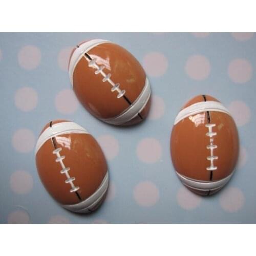 10pcs/lot DIY flat back resin cabochons accessories kawaii resin sport ball football about 25mm