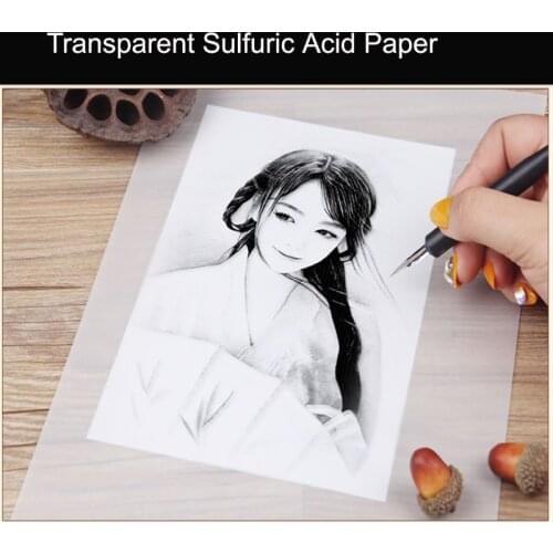 100pcs 73g Translucent Tracing Paperfor Patterns Calligraphy Craft Writing Copying Drawing Sheet Paper School Office Supplies