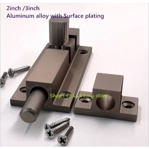 2Inch Aluminum Alloy Professional Lock Picks Sliding Window Door Catch Lock Bolt Latch Barrel Gate Safety Hardware