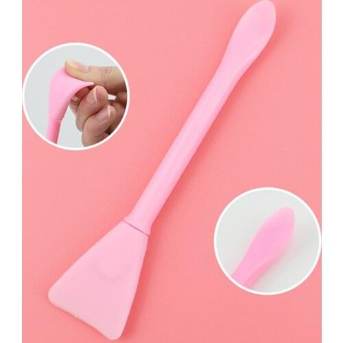 2Pcs Multifunction Stirring Brush Silicone Brush Powder Spoon for DIY Resin Mold Foundation Brush Makeup Brush Set