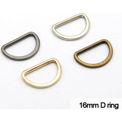 200pcs D ring buckle inner width 16mm metal flat alloy Dee Ring adjustable buckles for bag webbing strap FDR-16mm