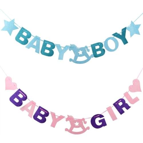 3M Baby Shower Baby Boy Girl Felt Banner Party Decoration Bunting Party Favor Party Supplies birthday party decorations kids