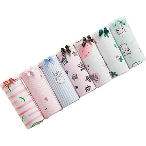 4PCS/Lot Children Cotton Underwear Young Girls Briefs Solid Low Waist Short Briefs Comfortable Ladies Panties TWY-858-4p