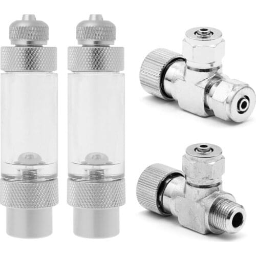 Aquarium CO2 Regulator Needle Valve Adjustment Kit Bubble Valves Counter Mini CO2 Single/Double Head System for Fish Tank