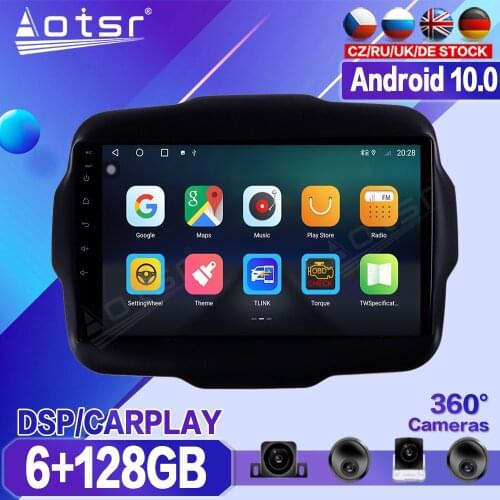 128G For Jeep Renegade 2014 - 2018 Car DVD Multimedia Player Recorder Stereo Android Radio GPS Auto Audio Navigation Head Unit
