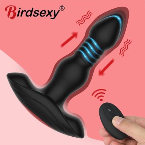 Wireless Remote Anal Dildo Male Prostate Massager Strong Sucker Unisex G-spot Stimulator Anus Penis Vibrator Sex Toys For Adults
